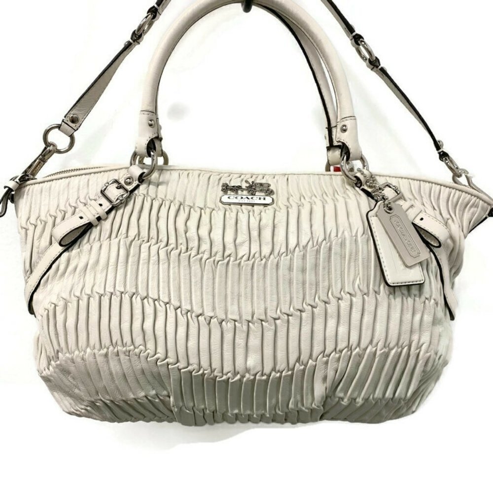 Coach Ivory Leather Sophia Madison Satchel